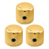 Kit C 3 Knob Metal Dourado P Guitarra Baixo Alta Qualidade