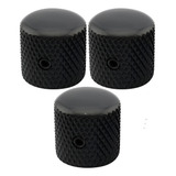 Kit C 3 Knob Metal Preto Para Guitarra Baixo Alta Qualidade