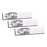 Kit C 3 Livretos Seda Zomo Slim Classic Prata 33 Folhas Cada