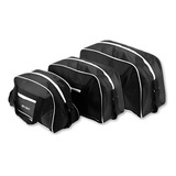 Kit C 3 Mala Viagem Bolsa Esportiva Tamanho Grande Media Pq Cor Kit 3 Preta Branco