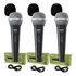 Kit C/3 Microfones Shure Sv100 Dinâmico Com Cabos + Espumas