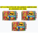 Kit C 3 Pcts De Geladinho Americano Buschle   40 Unids X55ml