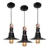 Kit C/3 Pendente Nordic Paris Preto C/cobre Retrô Sala Teto 110v/220v