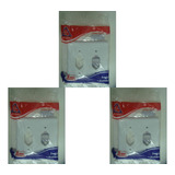 Kit C 3 Placa Perlex Branca 4x4 1 Tomada 1 Tomada 23p 