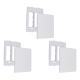 Kit C 3 Placa Steck Linha Stella Branca 4x4 Cega Com 