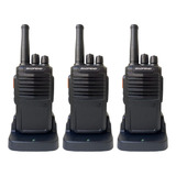 Kit C 3 Radio Comunicador Baofeng M77 7w Segurança atenção 