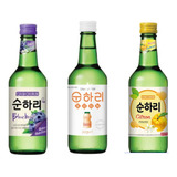 Kit C 3 Soju Bebida Coreana Blueberry Yogurt E Cidra Citron