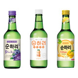 Kit C 3 Soju Bebida Coreana Blueberry yogurt E Cidra Citron