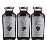 Kit C 3 Suco Uva Integral Casa Madeira 250ml S Açucar