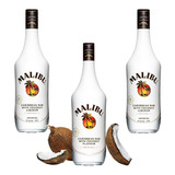 Kit C 3 Unids Rum Malibu Caribenho De Coco 750ml Original
