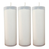 Kit C 3 Velas Votiva 7 Dias Embalagem Em Pvc Ante Chamas