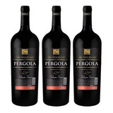 Kit C 3 Vinho Suave Pérgola Tinto Bordô De Mesa 1lt Nacional