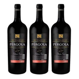 Kit C 3 Vinho Suave Pérgola Tinto Bordô De Mesa 1lt Nacional