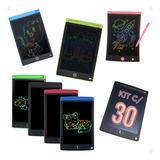 Kit C 30 Lousa Magica Infantil Digital Lcd Tablet 8 5cm