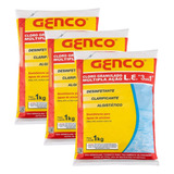 Kit C 3un Cloro Granulado Multipla Ação 3x1 1kg Genco