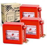 Kit C 3x Acionador Quebra Vidro 24v Ilumac Am e Endereçável
