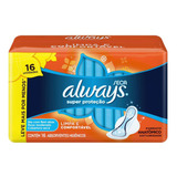 Kit C 4 Absorventes Femininos Always Super Proteção Seca