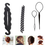 Kit C 4 Acessórios Para Cabelo Agulha Mágica E Coque Mágico