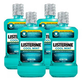 Kit C 4 Antissépticos Bucal Listerine Cool Mint Leve 500ml