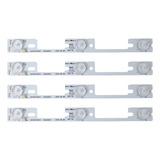 Kit C 4 Barras De Led Tv Dl2944 a w Dl2944 Alumínio