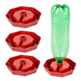 Kit C 4 Bebedouro P Aves Frangos Pinto Galinha 2lt Cor Vermelho