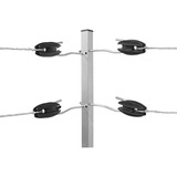 Kit C 4 Big Hastes Industrial 12 Isoladores Castanha Canto