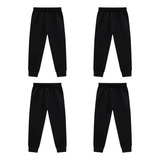 Kit C 4 Calças Moletom Infanto Juvenil Masculino E Feminino