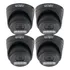 Kit C/4 Câmeras Dome Pretas Haiz 3mp 3.6mm Ip Poe Sensor 1/4