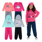 Kit C 4 Conjunto Moletom Menina De Inverno Feminino Frio