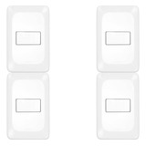 Kit C 4 Conjunto Pial Pop 4x2 Branco Com Placa 1campai