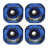 Kit C 4 Cornetas Tiro Longo Fiamon Super Trio Azul Cromada