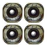 Kit C 4 Cornetas Tiro Longo Fiamon Super Trio Cinza onix