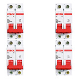 Kit C 4 Disjuntor Steck Din Bipolar 50a Sd62 C 3ka