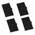 Kit C  4 Eletrodo De Silicone 3 X 5 Cm Tens E Fes   Carci Cor Preto