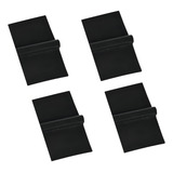 Kit C  4 Eletrodo De Silicone 3 X 5 Cm Tens E Fes   Carci Cor Preto