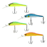 Kit C 4 Iscas Artificiais Lambari Real Vaiper Tucunare 7 5cm Cor Mult