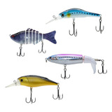 Kit C 4 Iscas Artificial Lambari Muito Real Tucunare 8 5cm Cor C
