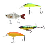 Kit C 4 Iscas Artificial Lambari Muito Real Tucunare 8 5cm Cor D