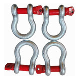 Kit C 4 Manilhas Curva Pino Roscado 7 8 Pino 1 Pol 6 5 Kgf