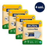 Kit C 4 Pt Fralda Bigfral Plus P M G Xg Adulto Geriátrica
