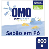 Kit C 4 Sabão Em Po Omo Puro Cuidado 800g