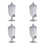 Kit C 4 Suqueiras De Acrilico Transparente Luxxor 5 L 1157