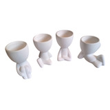 Kit C 4 Vasinhos Decorativo Bob Bbb Para Suculentas Cactos
