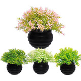 Kit C 4 Vasos Vasinho Flores Artificiais Para Decoração