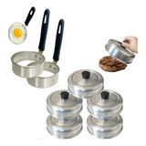 Kit C 5 Abafador De Hambúrguer E 2 Modelador De Ovo