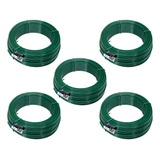 Kit C 5 Arame P Tela Revestido Pvc 1kg Verde Bwg14 2 11mm