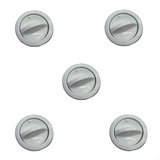 Kit C 5 Botões Brastemp Deville Aro Branco Cozinha Fogão