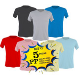 Kit C 5 Camiseta Basica