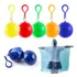 Kit C 5 Capa De Chuva Bolinha C/ Case Esfera Alça Transporte