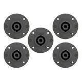 Kit C 5 Conector Speakon Fêmea Painel Santo Angelo 4 Polos